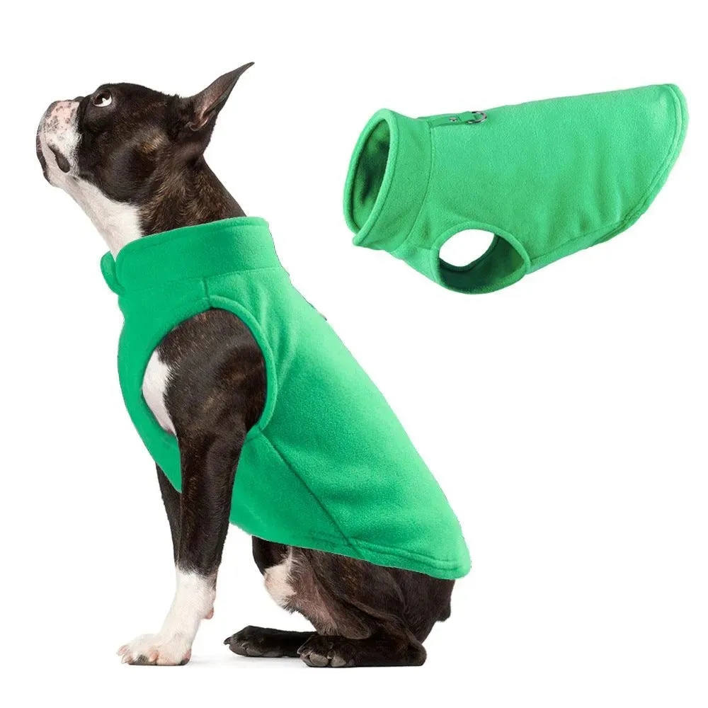 Solid Fleece Pet Vest - Thickened Dog Clothes
