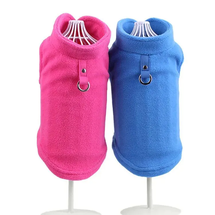 Solid Fleece Pet Vest - Thickened Dog Clothes
