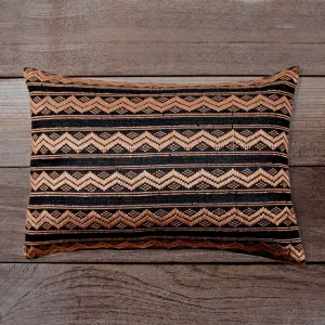 Songket Cushion Cover - Black and Copper