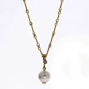 South Sea Pearl Pendant with 18 Karat Gold/Diamond Bail