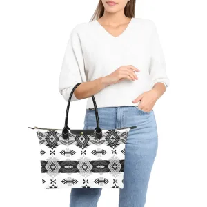 Sovereign Nation Black and White Single-Shoulder Lady Handbag