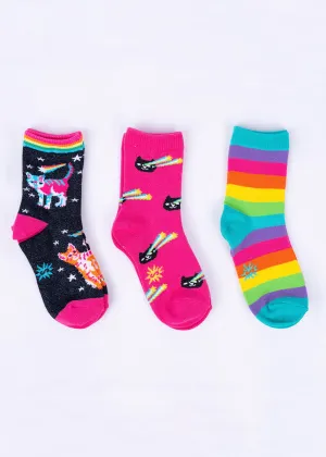 Space Cats Kids' Socks 3-Pack