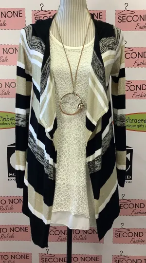 Sparkles   Stripes Knit Cardigan (S/M)