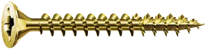 SPAX® Flat Head Unidrive Screw, Yellow Zinc, Standard Thread #8 x 1-1/4 in.