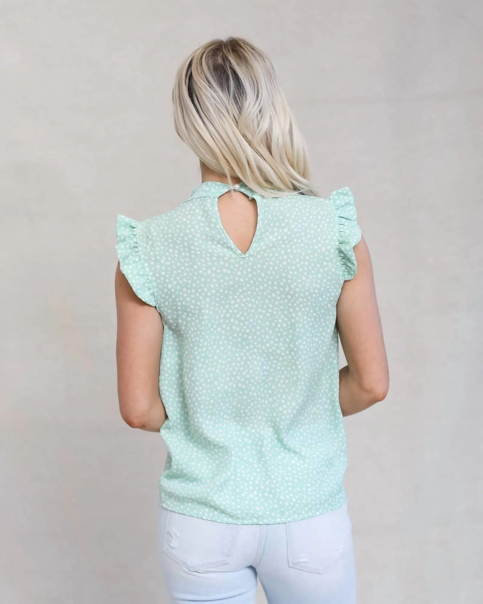 Spring Ruffle Top in Sage | Sage