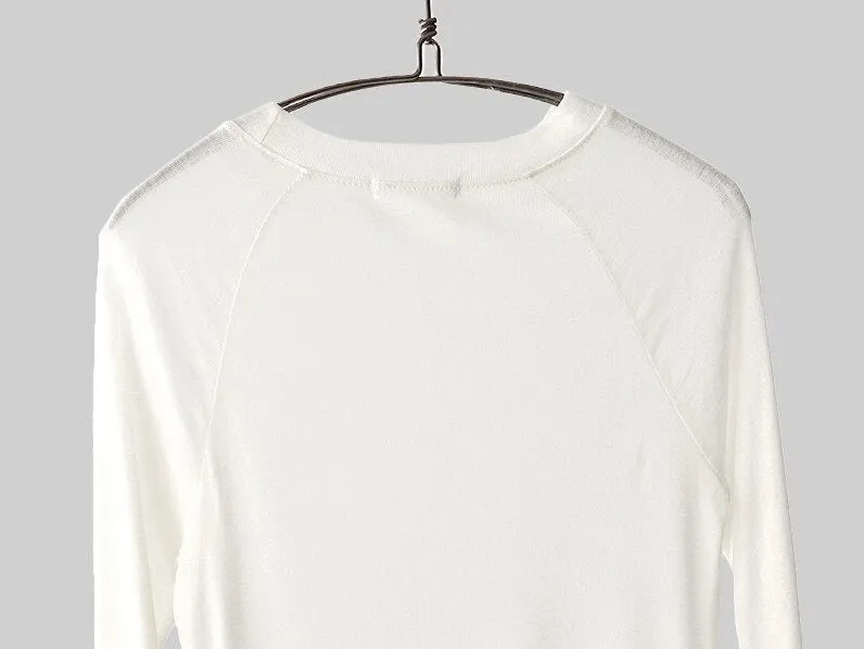 Spring Sexy Elastic Korean Style Skinny Slim Fit Long Sleeve Tops #2123