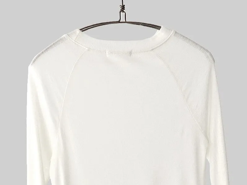 Spring Sexy Elastic Korean Style Skinny Slim Fit Long Sleeve Tops #2123