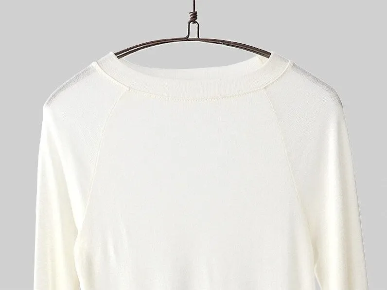 Spring Sexy Elastic Korean Style Skinny Slim Fit Long Sleeve Tops #2123