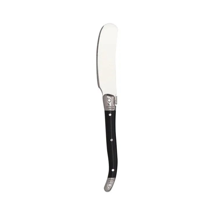 Stainless Steel Cream Knife Black Plastic Handle Butter Knife Western Tableware Small Jam Knife