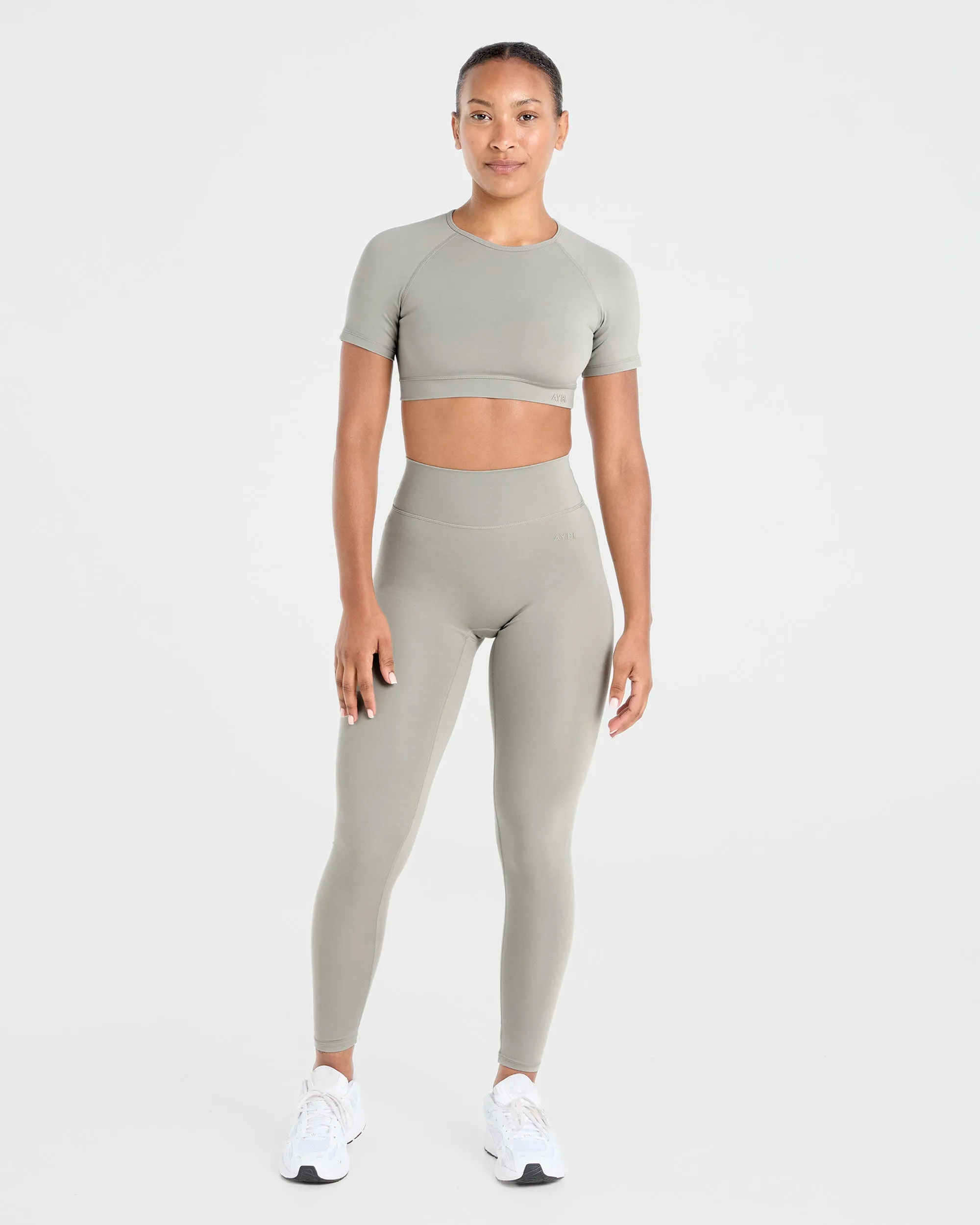Staple Crop Top - Washed Olive