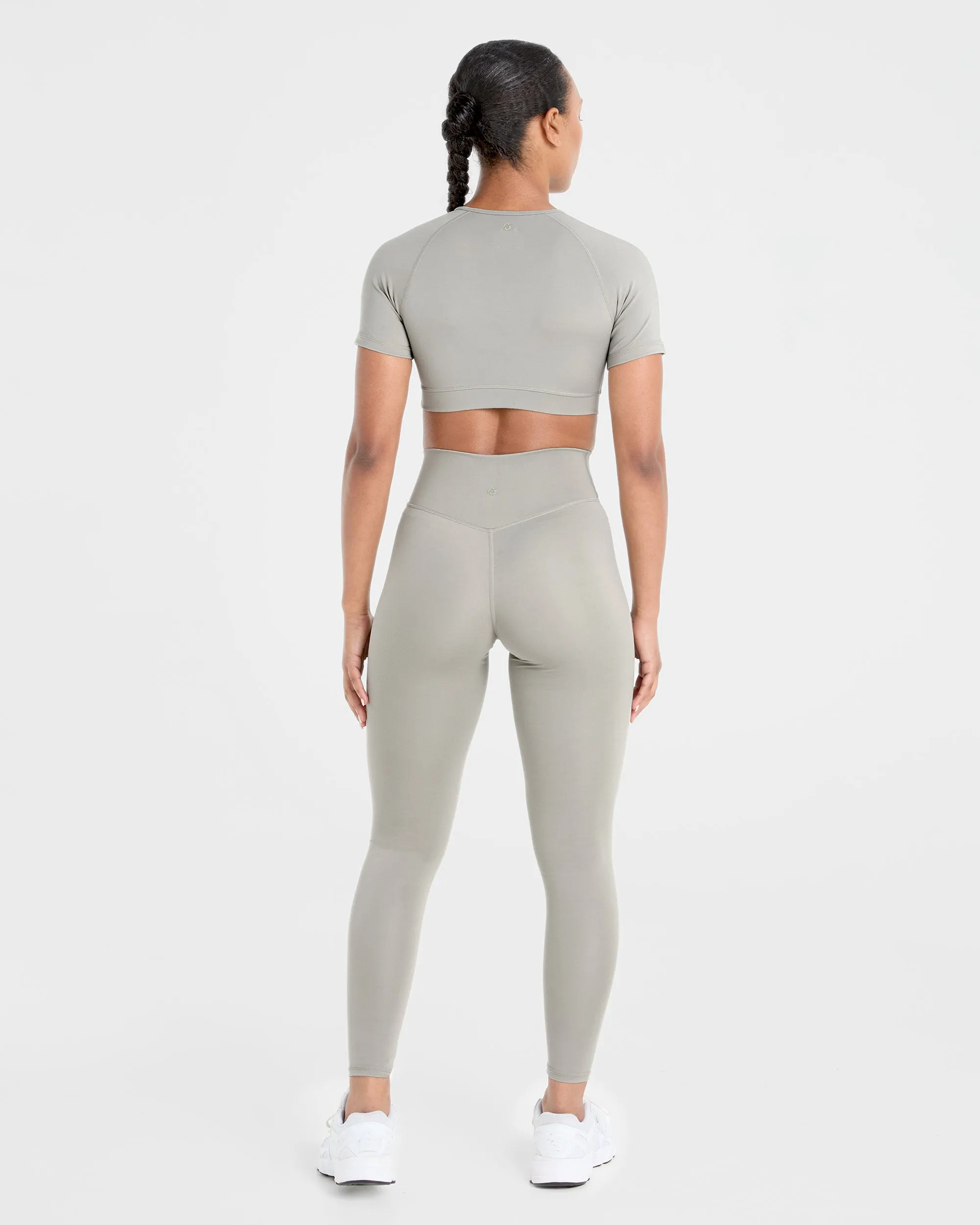 Staple Crop Top - Washed Olive