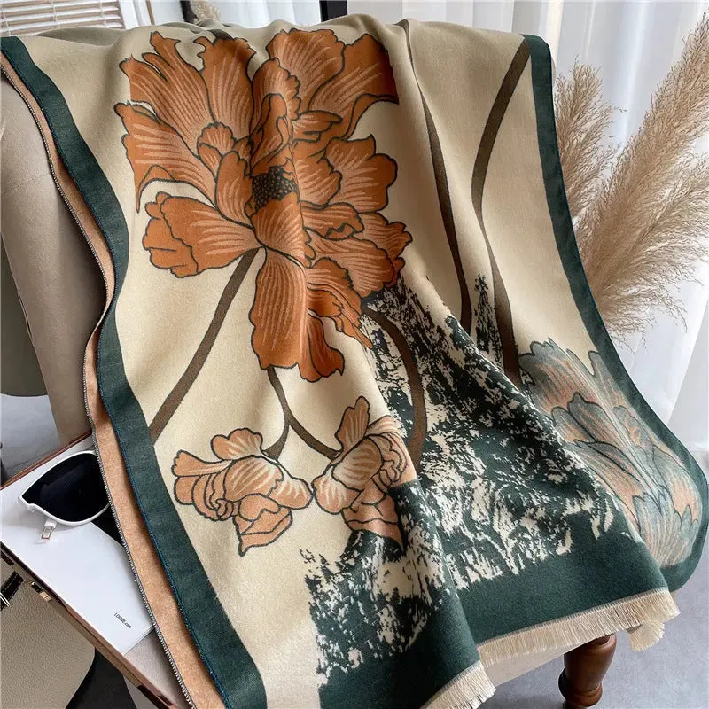 Star Thick Warmth Cashmere Korean Spring And Autumn Ladies Scarf