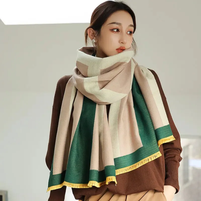 Star Thick Warmth Cashmere Korean Spring And Autumn Ladies Scarf