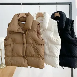 Stay Stylish & Cozy: Button Vest for Women - Winter Warmth