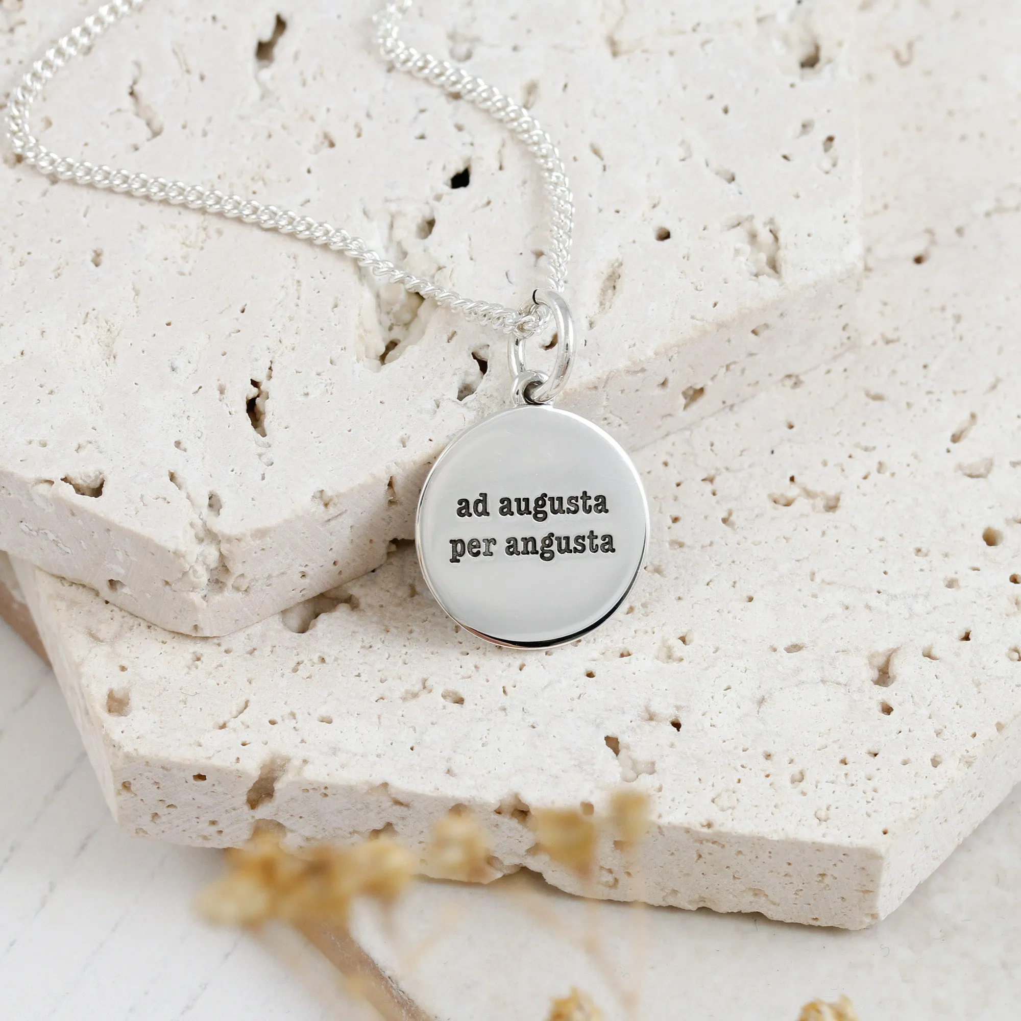 Storm Guardian Small Silver St Christopher Necklace