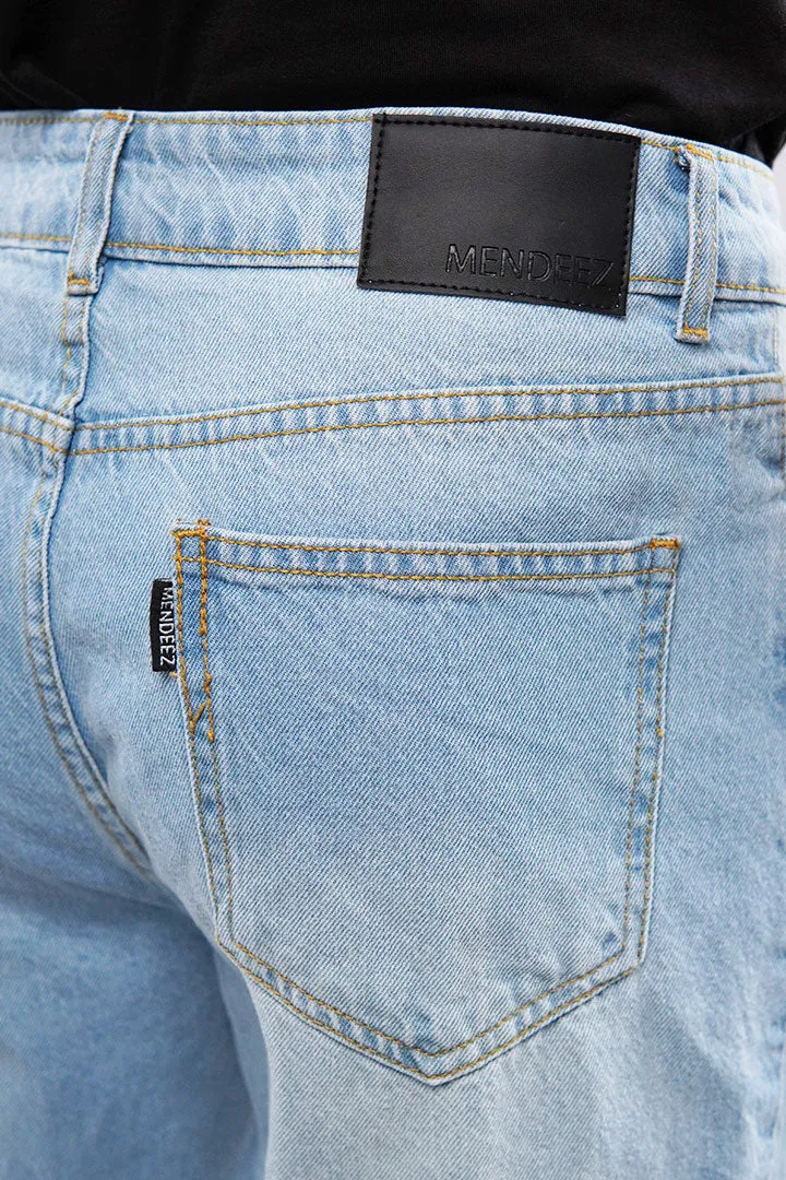 Straight Fit Denim - Sky Blue