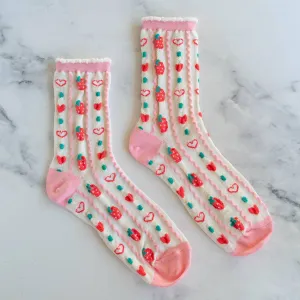 Strawberry & Heart Socks