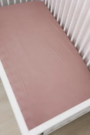 Stretch Crib Sheet | Dusty Rose