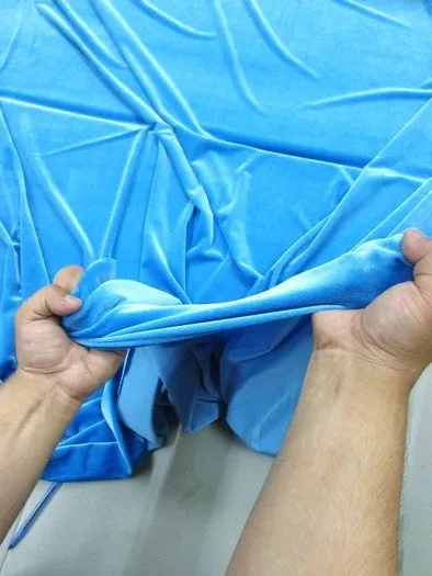 Stretch Velvet Velour Spandex 360 Grams Costume Fabric / Wine / Sold By The Yard