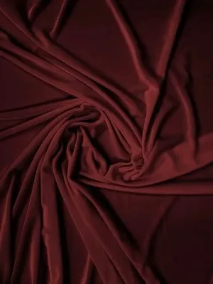 Stretch Velvet Velour Spandex 360 Grams Costume Fabric / Wine / Sold By The Yard