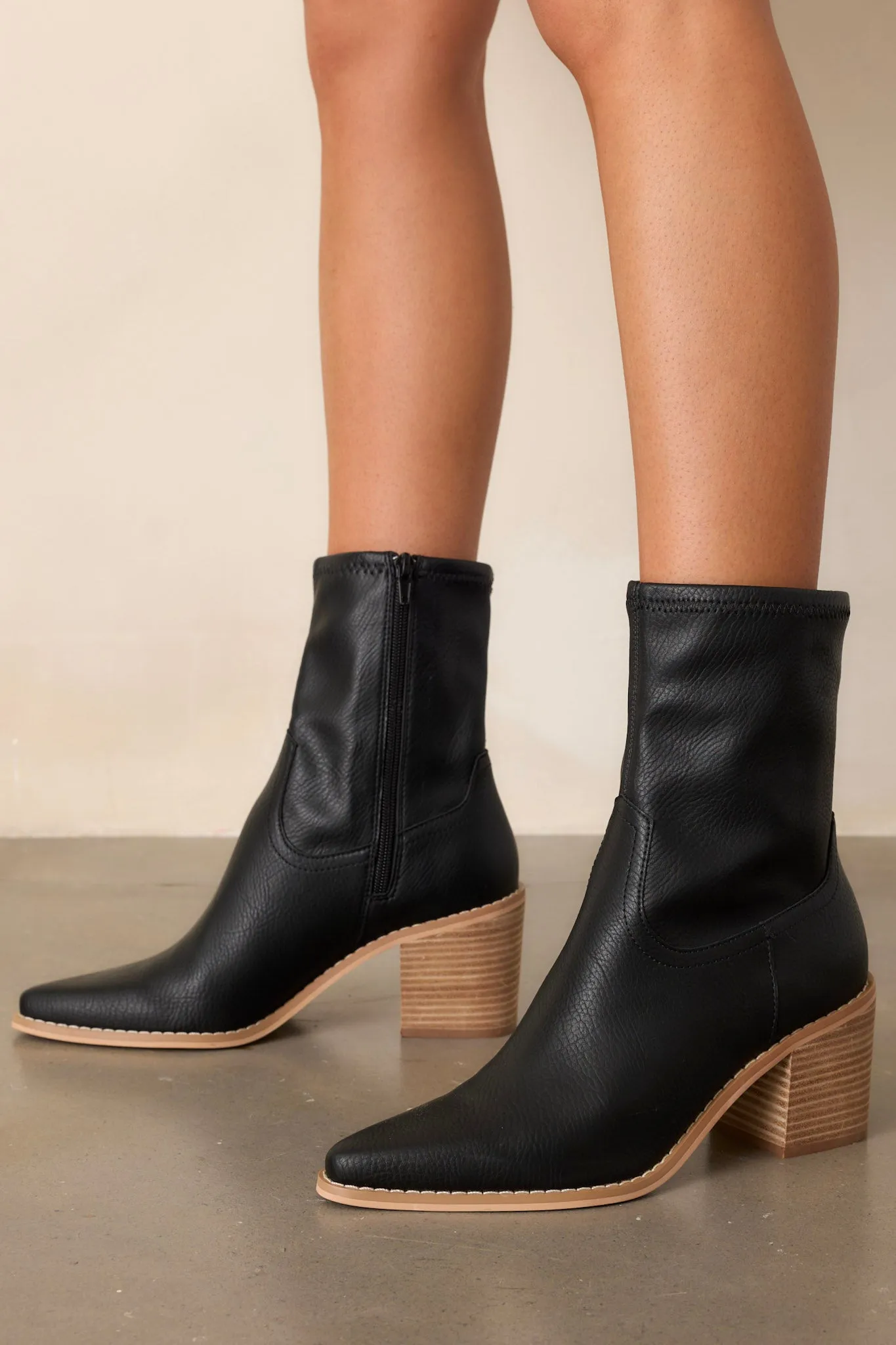Stride In Style Black Ankle Boots