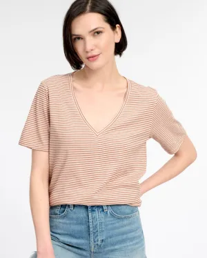 Striped Skyla V-Neck Tee