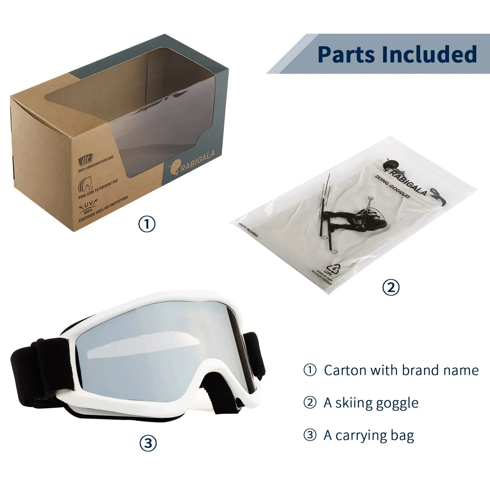 Strong Eyes Protection Ski Goggle