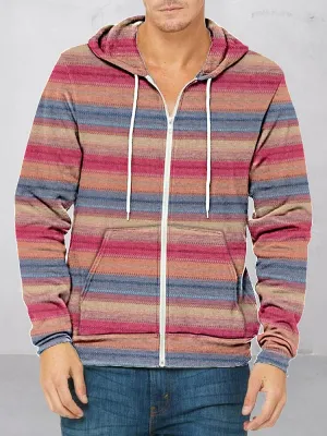 Stylish Colorful Stripe Hoodie