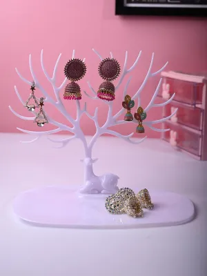 Stylish White Jewelry Tree Stand