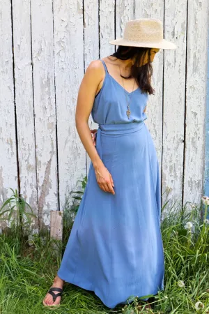 Sufi Wrap Skirt - Dusty Blue