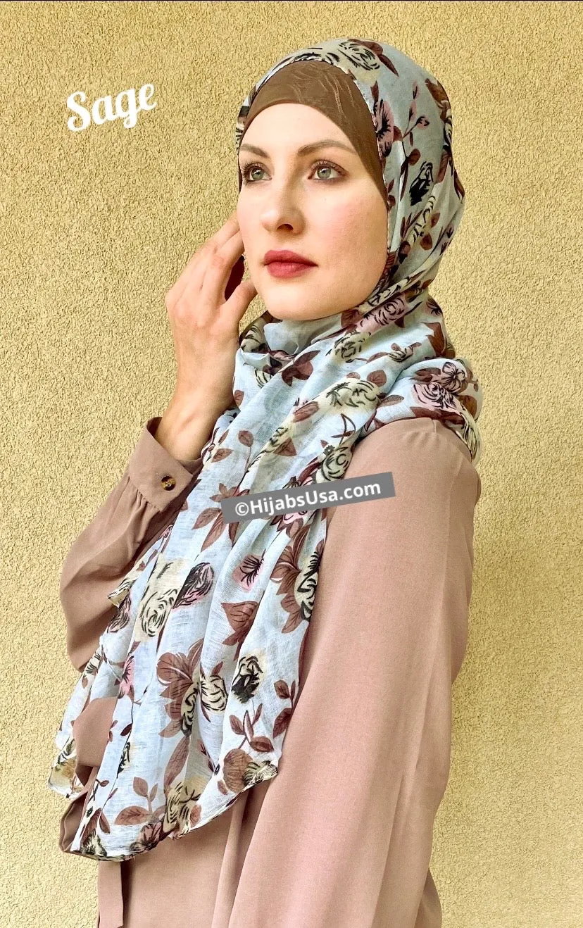 Summer Blossom Hijab/Shawl/Wrap