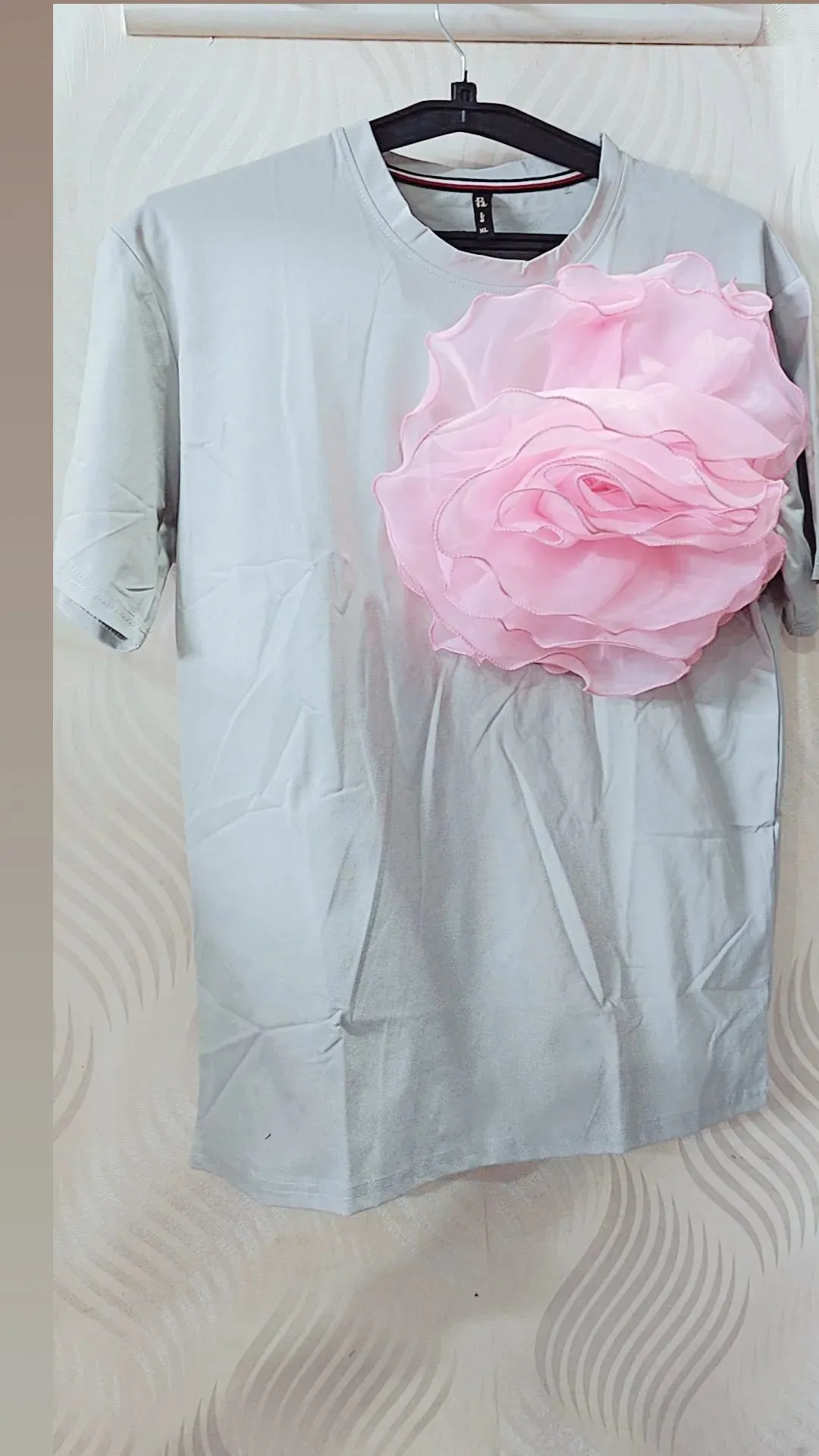 Summer cotton organza flower top