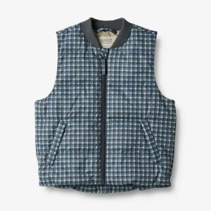 Summer Puffer Waistcoat Andre - blue check