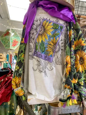 Sunflower  A Rare Bird Graphic Tee - White