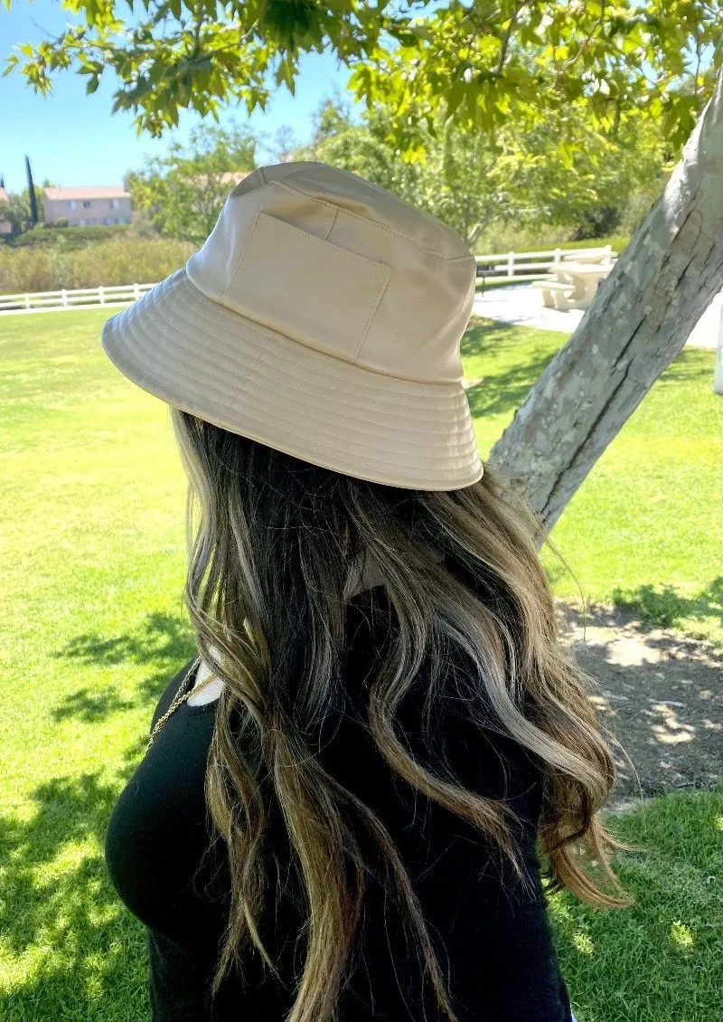 Sunset Leather Bucket Hat Womens