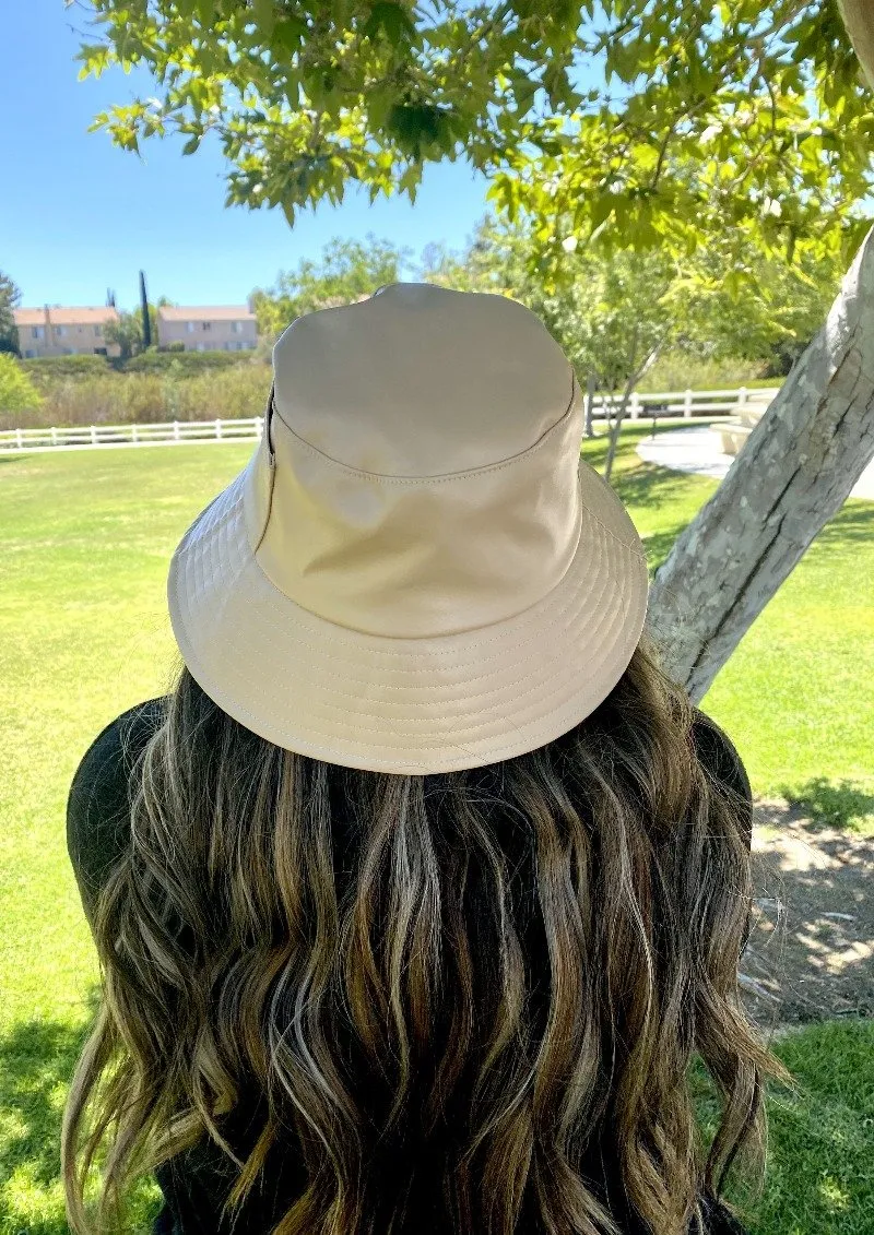 Sunset Leather Bucket Hat Womens