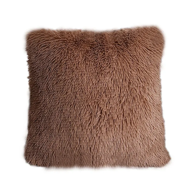 Super Soft Rainbow Fur Pillow Covers