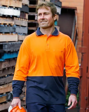 SW36 Cotton Jersey Two Tone Long Sleeve Safety Polo