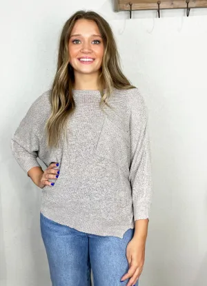 Sweater with Front Pocket in Pebble by be cool