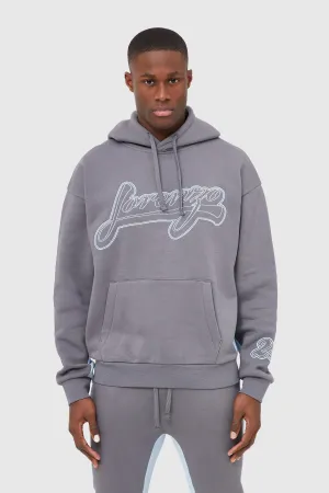 SWISH HOOD - CHARCOAL/BLUE