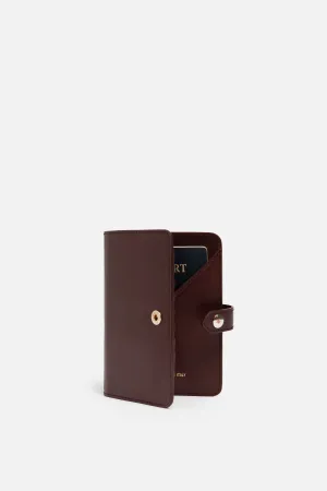 Sydney Leather Passport Holder in Bordeaux Burgundy
