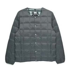 Taion Crew Neck Button Jacket Charcoal