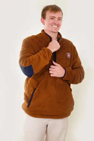 Tan Half Zip Sherpa Fleece