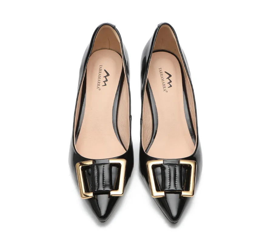 TARRAMARRA Low Heel with Metal Buckle Décor Women Leather Shoes Lydia