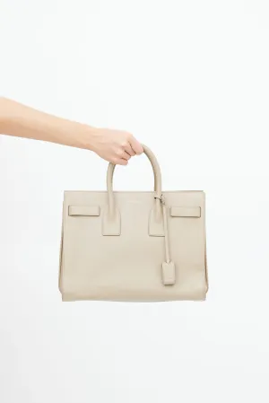 Taupe Leather Sac Du Jour Bag