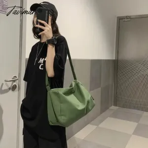 Tavimart Cloth bag, female crossbody bag, ins student class bag, large capacity versatile shoulder bag, lazy canvas bag