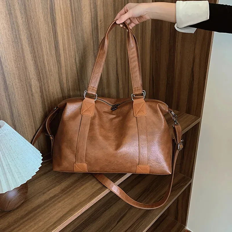 TAVIMART  -  Large capacity women handbag new PU tote bag shoulder bag travel crossbody bag shoulder bag