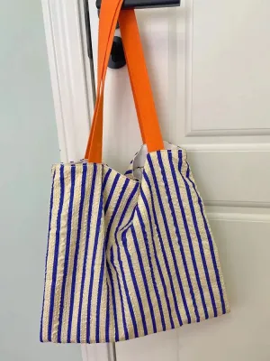 TAVIMART  -  Preppy Style Striped  Casual Large Capacity Handbag Tote Bags Women Commute Shoulder Bag