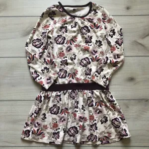 Tea Collection Cream & Plum Cotton Dress