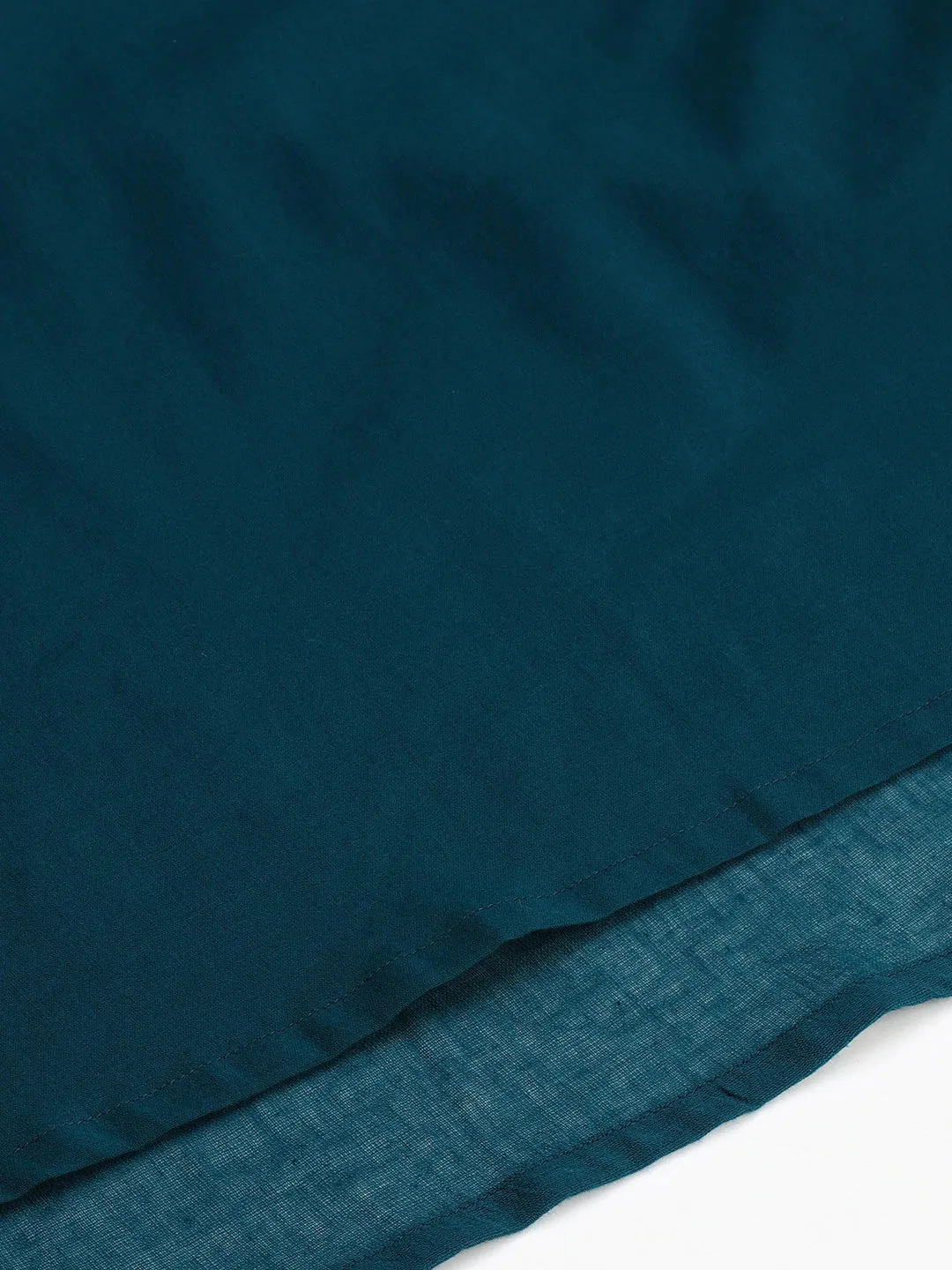 Teal Blue Cotton A line Dress